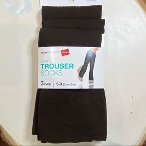 🔥5/$25🔥Hanes Ladies Trouser Socks